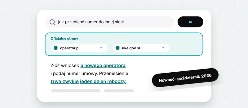 Ilustracja: odpowiedź AI w Google z sekcją oficjalnych stron i linkami w treści
